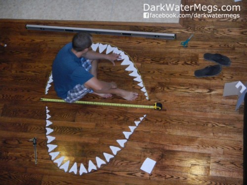 Building a megalodon shark jaw